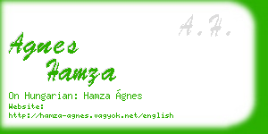 agnes hamza business card